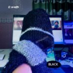 Windproof Cap with Scarf (Black)