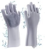 2Pcs ব্রাশসহ সিলিকন ওয়াশিং গ্লাভস - Image 5