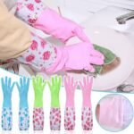 ৪ পিস (২ জোড়া) লম্বা হাতার সিলিকন হ্যান্ড গ্লাভস – শীতের ঠান্ডা পানিতে হাতের সম্পূর্ণ সুরক্ষা!